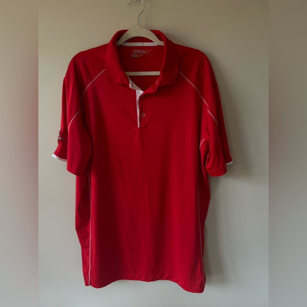Men’s Nike Golf Dri-Fit Polo Red Size XL